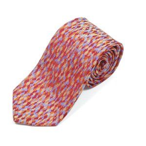 ROBERT GODLEY Festive Red Camouflage Primary Colors Men's Silk Neck Tie